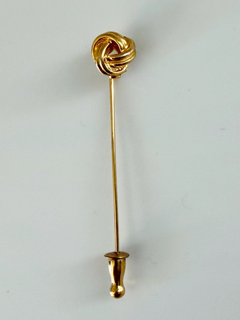 Monet Swirl Knot Gold Tone Stick Pin